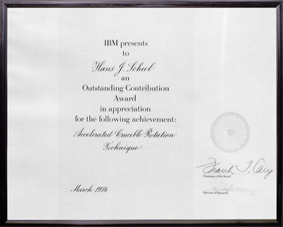 IBM Outstanding Contribution Award